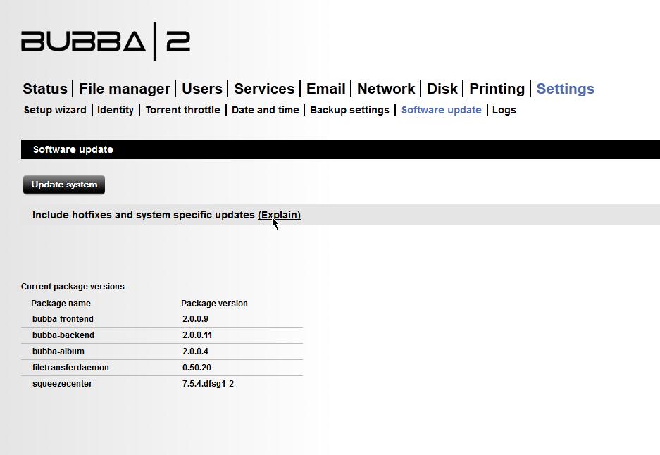 Bubba|Two Software Update Site